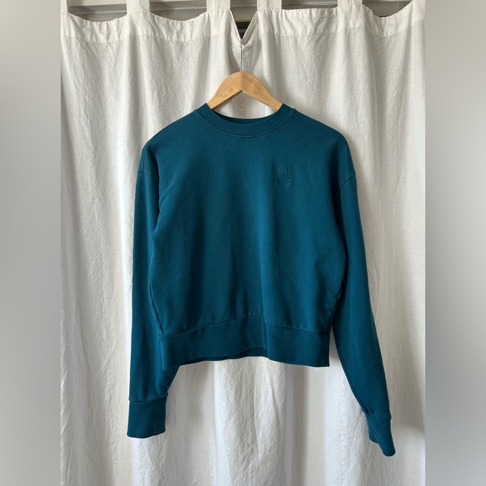 Topo Designs Women's Teal Crew Sweatshirt